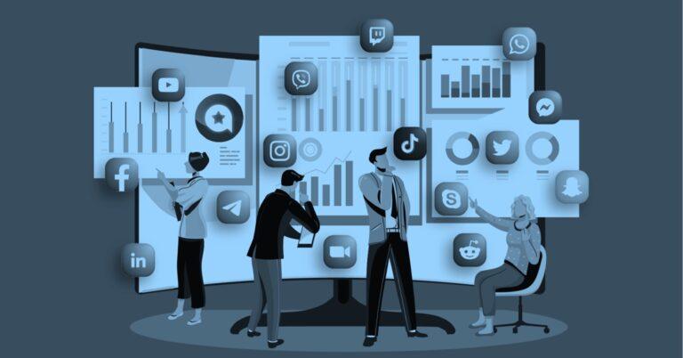 social media marketing illustration