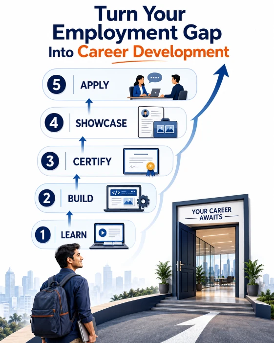 Steps for graduates to turn an employment gap into productive career development